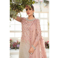 Maria B Luxury Chiffon Wedding Edition Collection Embroidered 3 Piece Unstitched