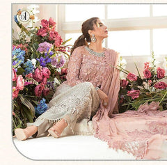 Maria B Luxury Chiffon Wedding Edition Collection Embroidered 3 Piece Unstitched