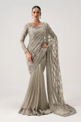 Maria B Zarafshan Luxury Saree 3pc Unstitched/Stitched