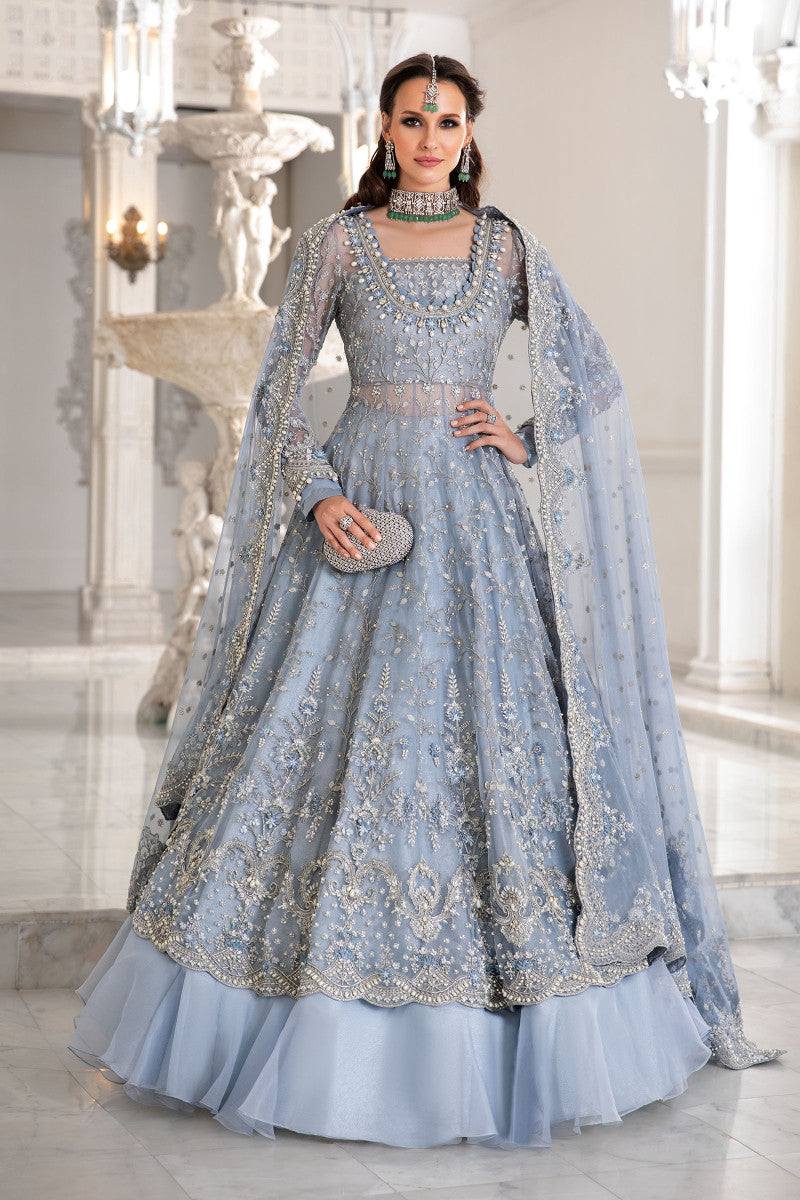 Maria B Embroidered Wedding Collection Soft Net Maxi 3 Piece Unstitched