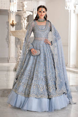 Maria B Embroidered Wedding Collection Soft Net Maxi 3 Piece Unstitched