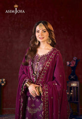 Asim Jofa New Arrival Chiffon Collection 3 Piece Unstitched