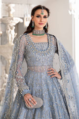 Maria B Embroidered Wedding Collection Soft Net Maxi 3 Piece Unstitched