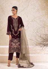 Tawakkal 9000 Micro Velvet Dress Black Formal Collection 3 Piece Unstitched