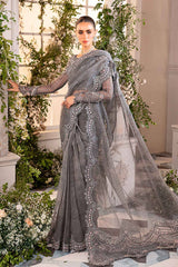 Maria B Luxury Net Hand Work Embroidered Saree Unstitched