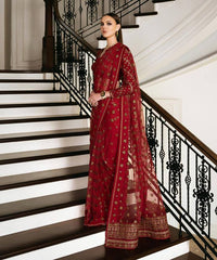 Sapphire Luxury Net Embroidered Saree Unstitched