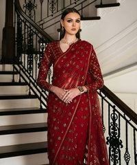 Sapphire Luxury Net Embroidered Saree Unstitched