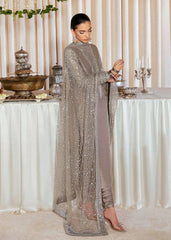 Hussain Rehar Lucent Raw Silk  Luxury Handmade 3 piece Unstitched