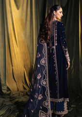 Qalamkar Blue 9000 Micro Velvet Formal Collection 3 Piece Unstitched