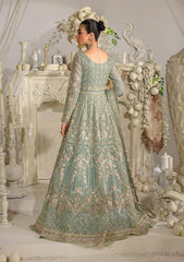 Elaf Green Wedding Collection Maxi Embroidered Soft Net 3 Piece Unstitched