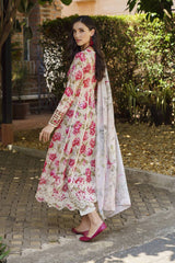 Iznik Lemon Pink Pure Lawn Luxury Embroidered 3 Piece Unstitched