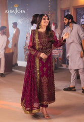 Asim Jofa Embroidered Luxury Chiffon 3 Piece Unstitched