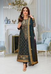 Asim Jofa Embroidered Luxury Chiffon 3 Piece Unstitched