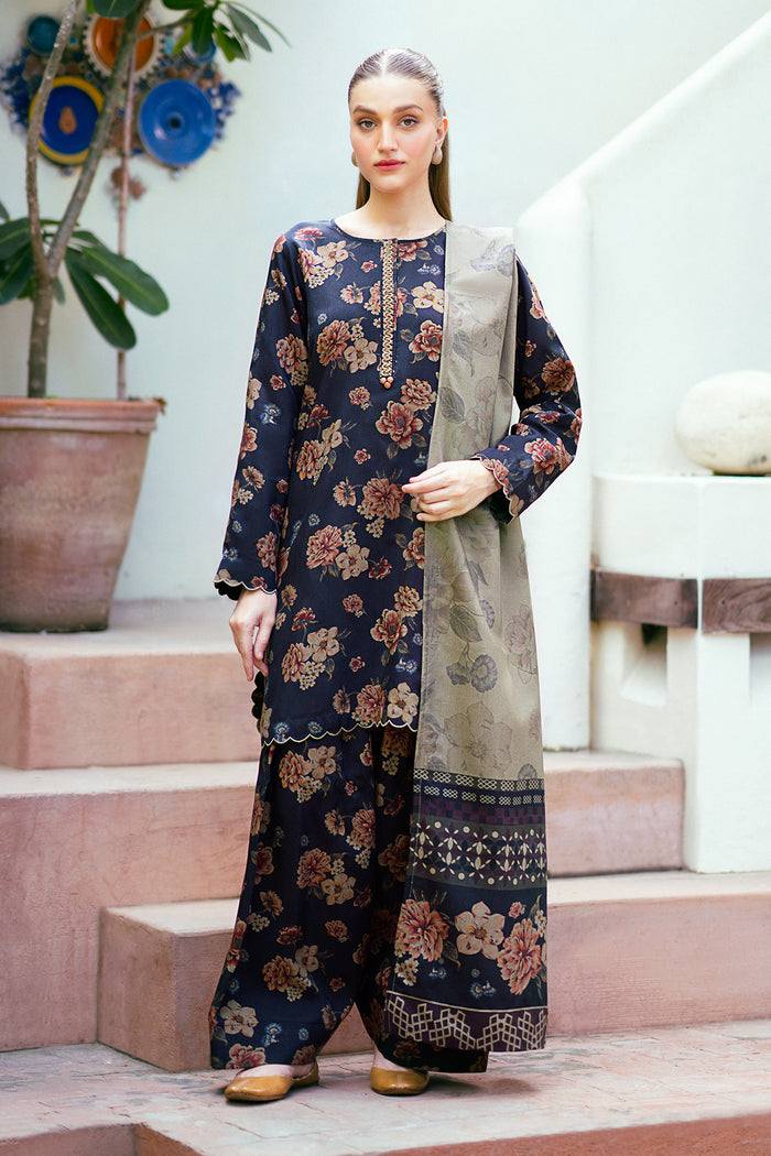 Baroque Luxury Printed Lawn Embroidered 3 Piece Unstitched