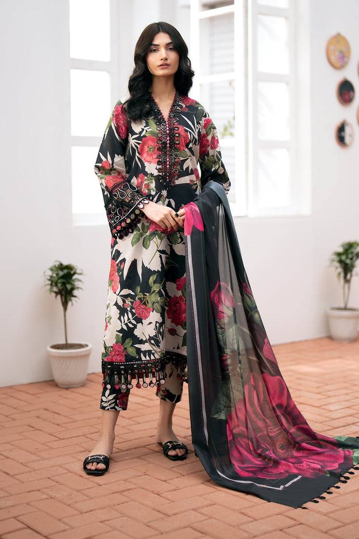 Baroque Luxury Printed Lawn Embroidered 3 Piece Unstitched