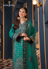 Asim Jofa Embroidered Luxury Chiffon 3 Piece Unstitched