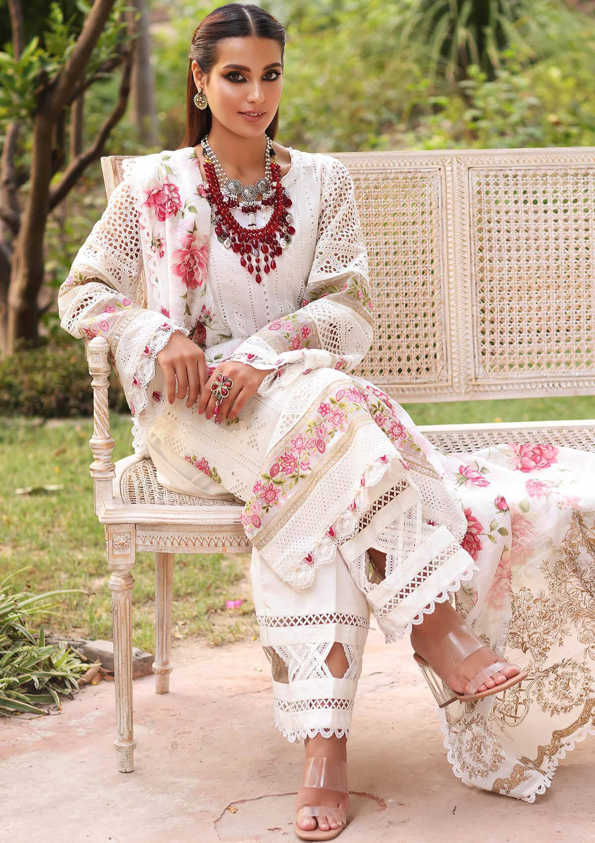 White Colour & Offwhite cream Color Dresses  Rangrez