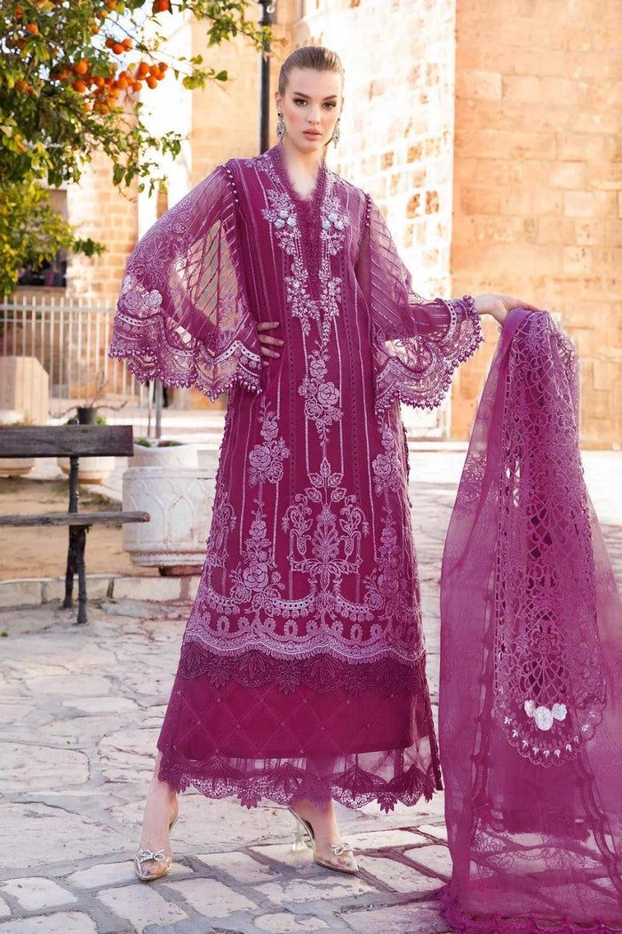 Mariaa B Lawn Luxury Chikan kari Embroidered 3 piece Unstitched