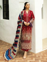 Zainab Chottani Luxury Lawn Chikan Kari Embroidered 3 Piece Unstitched