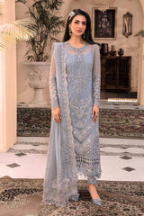 Mariaa B Formal Collection Embroidered organza Dress 3 Piece Unstitched