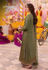 Asim Jofa Formal Collection Embroidered Chiffon Dress 3 Piece Unstitched
