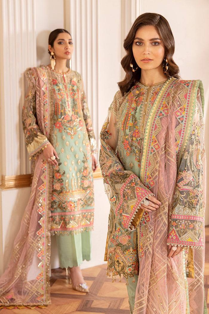 Baroque Chantelle Formal Dress Net Embroidered 3 Piece Unstitched / St Rangrez Baroque Chantelle Formal Dress Net Embroidered 3 Piece Unstitched / St Rangrez