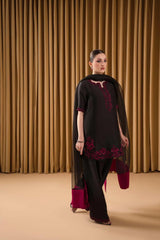 Lulusar Raw Silk Hand Embellished 3 Piece Unstiched