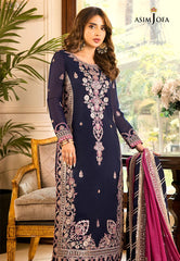 Asim Jofa Embroidered Luxury Chiffon 3 Piece Unstitched
