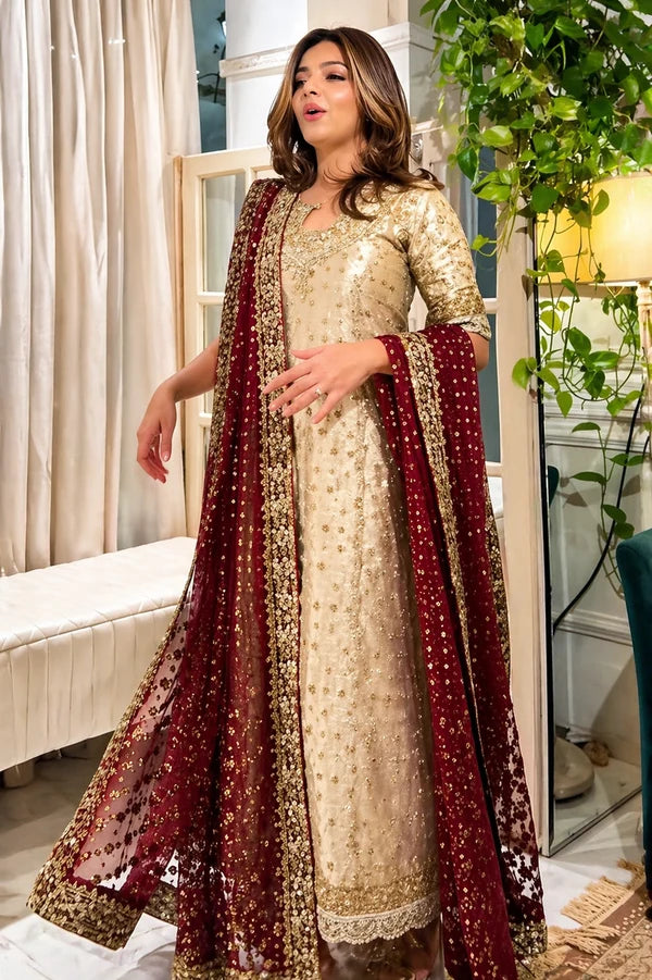 Haris Shakeel Embroidered Mysoori Collection 3 Piece Unstitched / Stitched