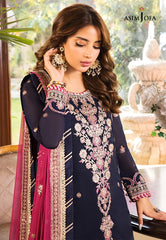 Asim Jofa Embroidered Luxury Chiffon 3 Piece Unstitched