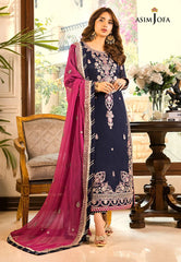 Asim Jofa Embroidered Luxury Chiffon 3 Piece Unstitched