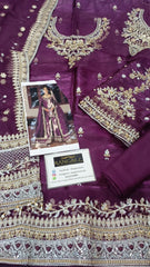 Fiza Saqlain Bridal Collection Silk 3 Piece Unstitched / Stitched