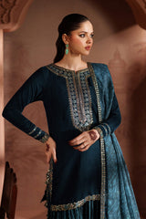 Iznik Heavy Embroidered Velvet 3 Piece Unstitched