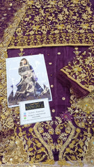 Kashees Wedding Net Maxi Collection Embroidery 3Pices Unstiched / Stitched
