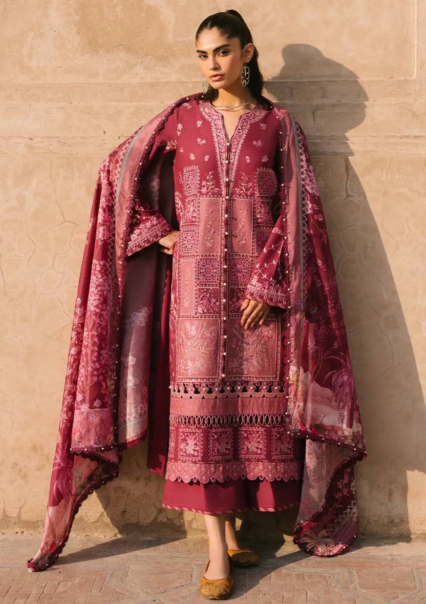 Bin Ilyas Luxury Embroidered Lawn Chikan kari 3 Piece Unstitched