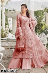 Mariaa B Luxury Chiffon Embroidered Collection 3 Piece Unstitched