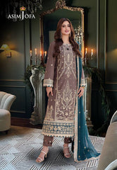 Asim Jofa Luxury Chiffon Embroidered 3 Piece Unstitched