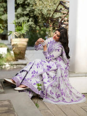 Aneela's Digital Printed Luxury Lawn Emb Collection 3Piece Unstitched