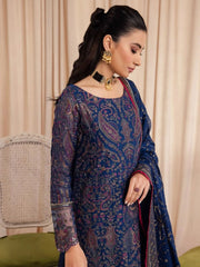 Iznik Luxury Collection organza Embroidered 3 Piece Unstitched