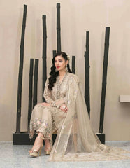 Mariaa.B Luxury Organza Hand Work Formal Semi Stitch Collection 3 Piece Unstitched