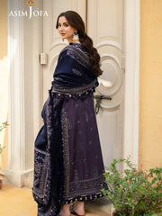 Asim Jofa Luxury Chiffon Embroidered 3 Piece Unstitched