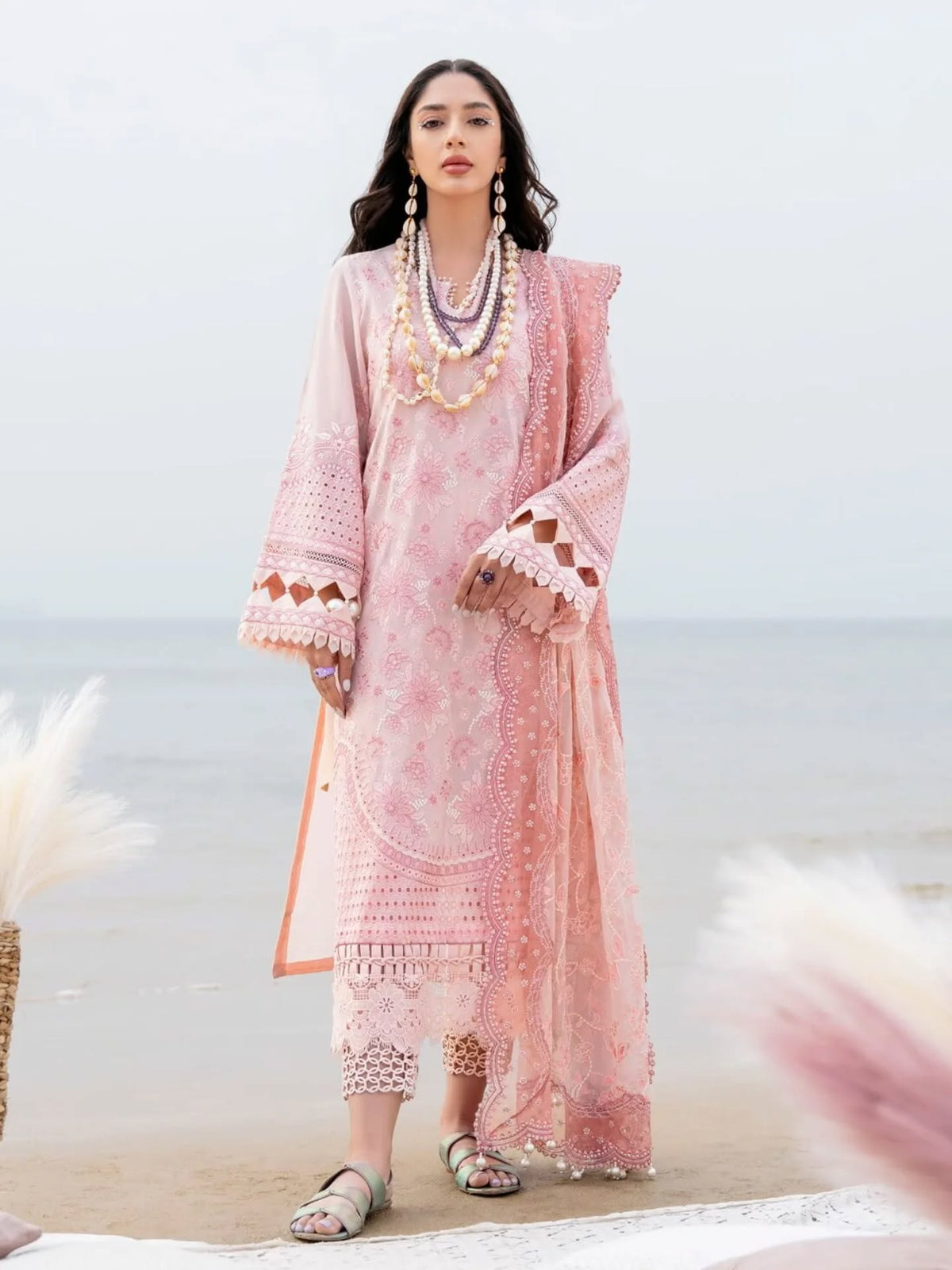 Nureh Swiss Cotton Full Embroidery Collection 3Piece Unstitched