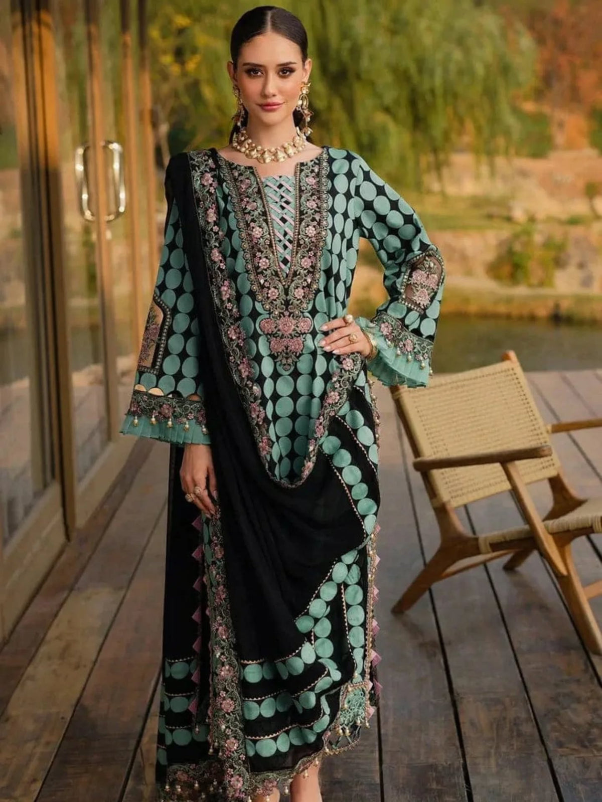 Charizma Qara Festive Lawn Embroidery 3Piece Unstitched