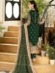 Jhalak By Imrozia Premium Embroidered Chiffon 3Piece Unstitched