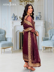 Asim Jofa Chiffon Embroidery Formal Collection 3Piece Unstitched