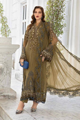 Mariaa.B Formal Collection Chiffon Embroidered Dress 3 Piece Unstitched