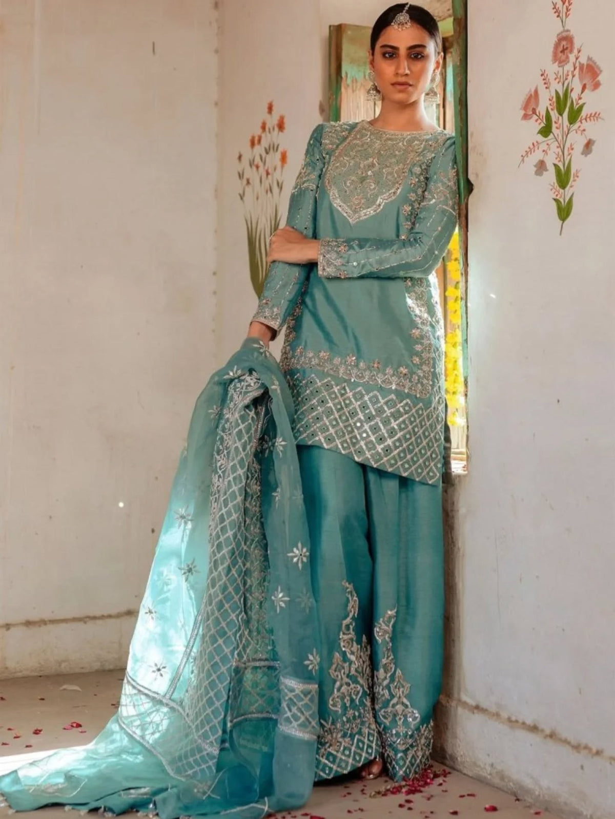 Faiza Saqlain Sequins Embroidered Mehsori 3 Piece Unstitched