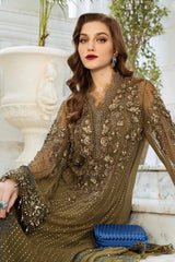 Mariaa.B Formal Collection Chiffon Embroidered Dress 3 Piece Unstitched