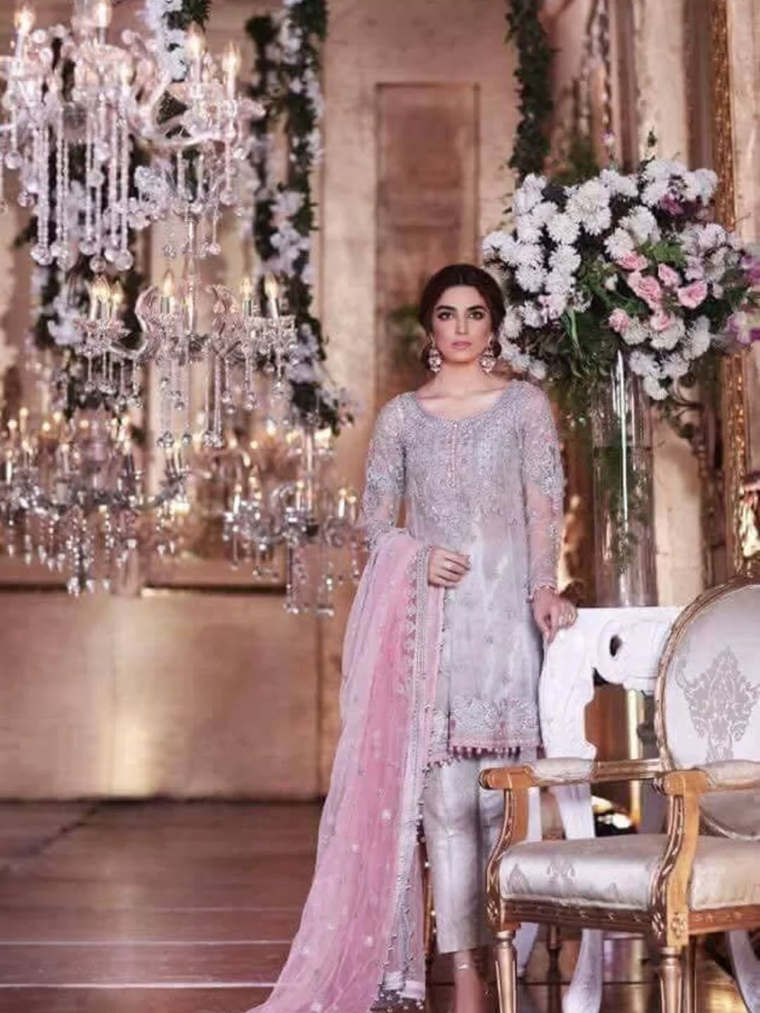 Mariaa B Net Formal Collection Embroidery 3piece Unstitched