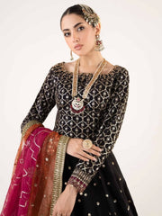 Mariaa B Chiffon Embroidery Maxi Bridal Collection 3Piece Unstitched